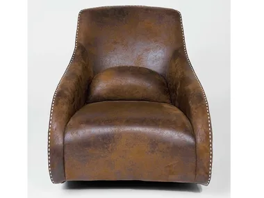 RITMO VINTAGE ECO - Relaxing leather armchair with armrests _ KARE Design